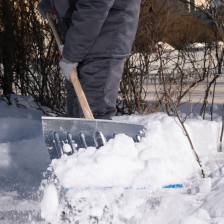 Лопата для уборки снега алюминиевая, 430х370х1350 мм, деревянный черенок, Россия, Сибртех - фото 10