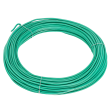 Проволока для подвязки, стальная в ПВХ (зеленый) 25 м, внутр. 1.6 мм / внеш. 3 мм Сибртех - фото 2