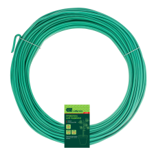 Проволока для подвязки, стальная в ПВХ (зеленый) 25 м, внутр. 1.6 мм / внеш. 3 мм Сибртех - фото 4