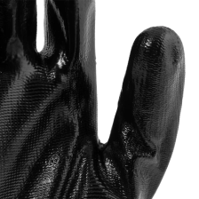 Перчатки полиэфирные Сибртех с черным нитрильным покрытием, размер 9, 13 класс вязки - фото 4