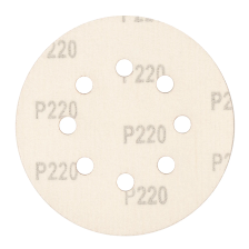 Круг абразивный на ворсовой подложке под липучку, перфорированный, P 220, 125 мм, 5 шт Сибртех - фото 3