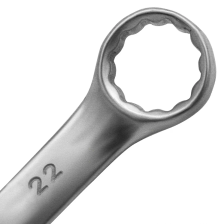 Ключ комбинированный, 22 мм, CrV, матовый хром Matrix - фото 3