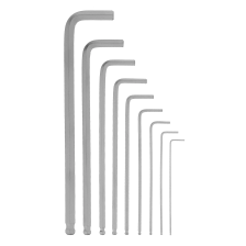 Набор ключей имбусовых HEX, 1.5-10 мм, CrV, 9 шт, экстра-длинные, c шаром, сатин Matrix - фото 4