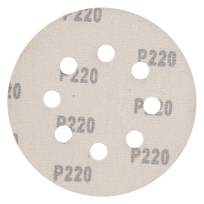 Круг абразивный на ворсовой подложке под липучку, перфорированный, P 220, 125 мм, 5 шт Matrix - фото 2