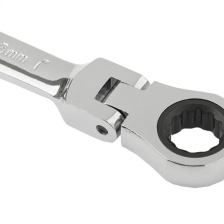 Ключ комбинированный трещоточный, 13 мм, CrV, шарнирный, зеркальный хром Matrix Professional - фото 3