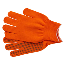 Перчатки Нейлон, ПВХ точка, 13 класс, оранжевые, XL Россия - фото 4