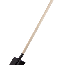 Лопата штыковая, 205х275х1400 мм, ребра жесткости, деревянный черенок, Россия - фото 1