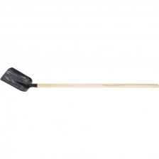 Лопата совковая, 230х280х1400 мм, ребра жесткости, деревянный черенок, Россия - фото 1