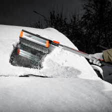 Щетка-сметка для снега со скребком и водосгоном, телескопическая, поворотная голова Stels - фото 13