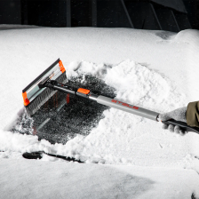 Щетка-сметка для снега со скребком и водосгоном, телескопическая, поворотная голова Stels - фото 15