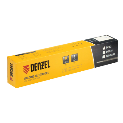 Электроды Denzel DER-3 3 мм, 5 кг, рутиловое покрытие - фото 1