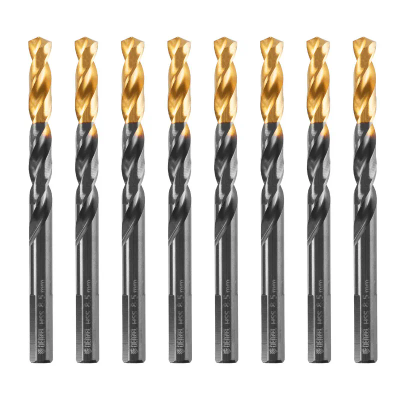 Сверло по металлу Denzel 8,5 мм, HSS-Tin, Golden Tip, 8 шт. - фото 1