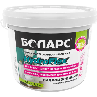 Гидроизоляция полимерная Боларс HydroFlex 1.2 кг - фото 1