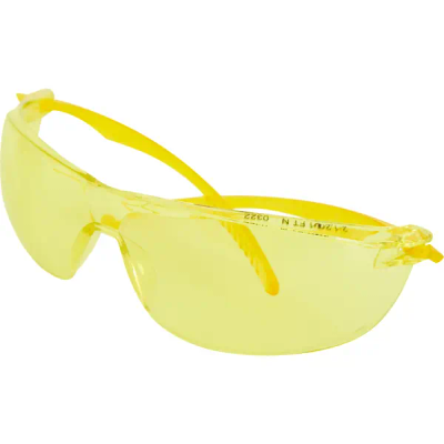 Очки защитные открытые Dexter желтые с защитой от запотевания - фото 1