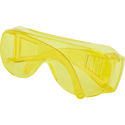 Очки защитные открытые Dexter 13513LMD желтые с возможностью носки корригирующих очков - фото 1
