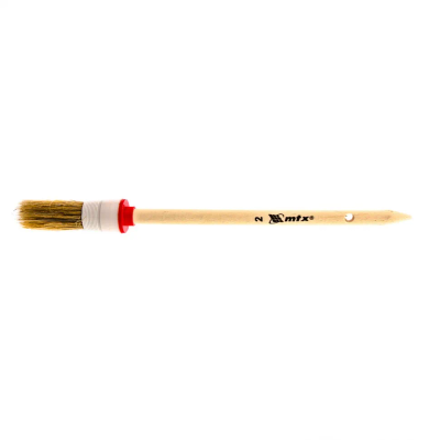 Кисть круглая MTX № 2 (20 мм), натуральная щетина, деревянная ручка - фото 1