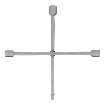 Ключ-крест баллонный, 17х19х21 мм, под квадрат 1/2, толщина 14 мм Сибртех - фото 1