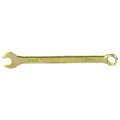 Ключ комбинированный Сибртех 8 мм, желтый цинк - фото 1