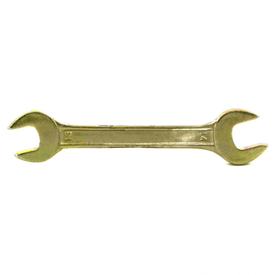 Ключ рожковый, 13х14 мм, желтый цинк Сибртех - фото 1