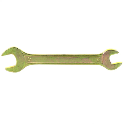 Ключ рожковый, 13х17 мм, желтый цинк Сибртех - фото 1