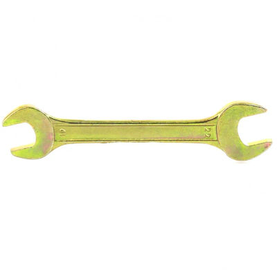 Ключ рожковый, 19х22 мм, желтый цинк Сибртех - фото 1