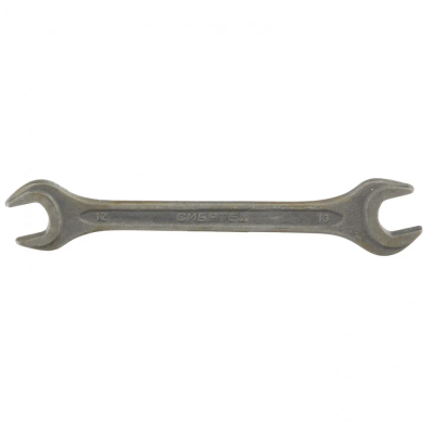 Ключ рожковый, 12х13 мм, CrV, фосфатированный, ГОСТ 2839 Сибртех - фото 1