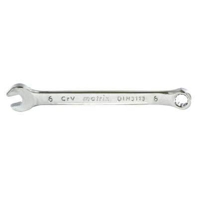 Ключ комбинированный, 6 мм, CrV, полированный хром Matrix - фото 1
