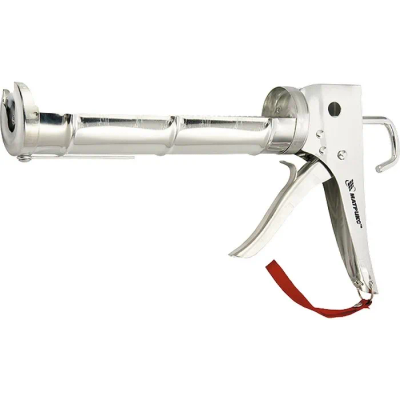 Пистолет для герметика, 310 мл, полуоткрытый, хромированный, зубчатый шток 7 мм Matrix - фото 1