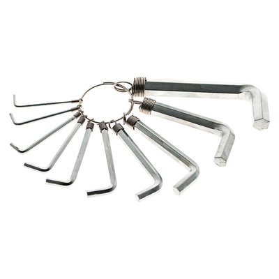 Набор ключей HEX, 10 шт, никелированные, на кольце Sturm! - фото 1