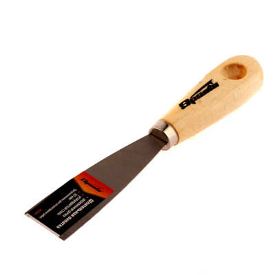 Шпательная лопатка из углеродистой стали, 30 мм, деревянная ручка Sparta - фото 1