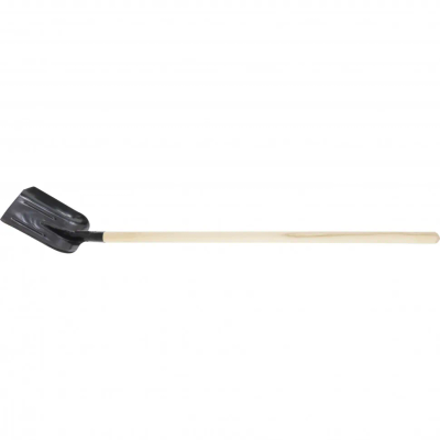 Лопата совковая, 230х280х1400 мм, ребра жесткости, деревянный черенок, Россия - фото 1