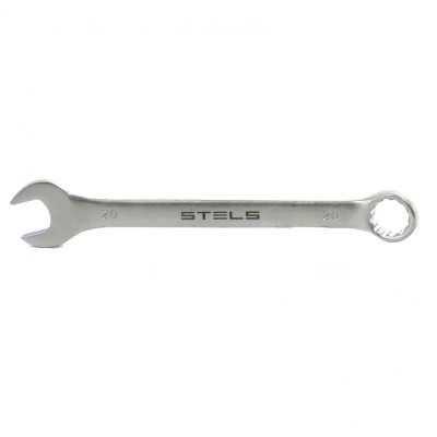 Ключ комбинированный, 20 мм, CrV, матовый хром Stels - фото 1