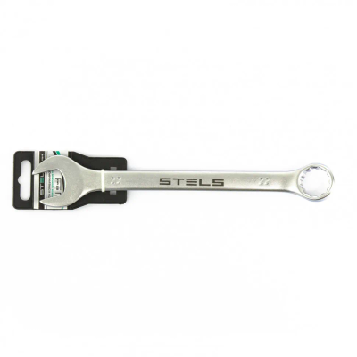 Ключ комбинированный, 22 мм, CrV, матовый хром Stels - фото 1