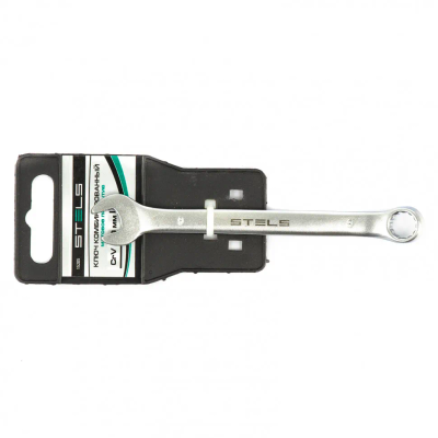 Ключ комбинированный, 9 мм, CrV, матовый хром Stels - фото 1