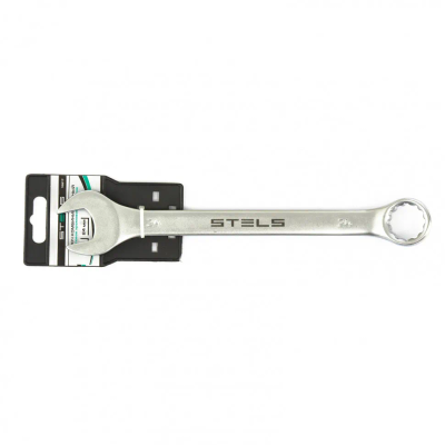 Ключ комбинированный, 24 мм, CrV, матовый хром Stels - фото 1