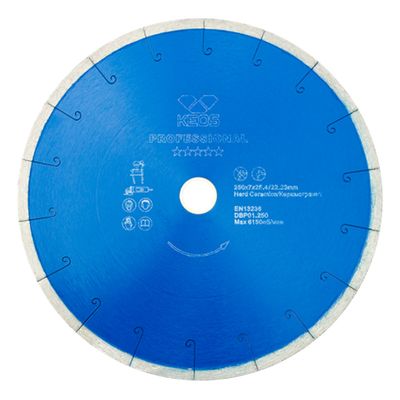 Алмазный сплошной диск по керамограниту KEOS Professional 250x25,4x22,23