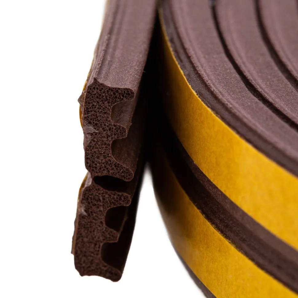 Уплотнитель резиновый, 6 м, профиль E, коричневый Сибртех - фото 3