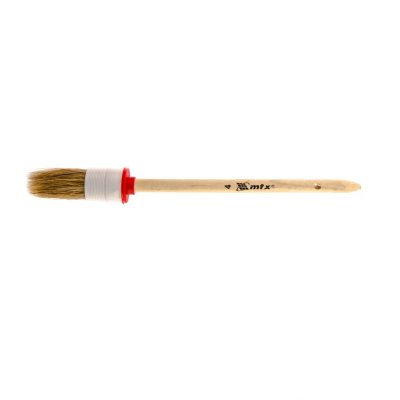 Кисть круглая MTX № 4 (25 мм), натуральная щетина, деревянная ручка - фото 1