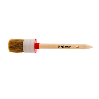 Кисть круглая MTX №12 (45 мм), натуральная щетина, деревянная ручка - фото 1