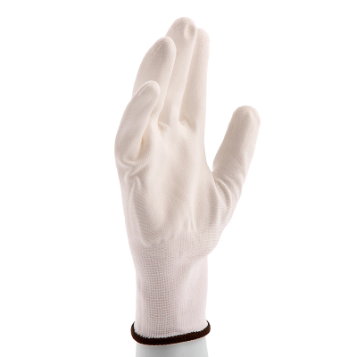 Перчатки трикотажные Сибртех с белым полиуретановым покрытием, размер L, 15 класс вязки - фото 1